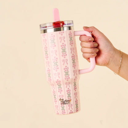 Oh So Fancy 40 Oz Bows Flip Top (spill proof)