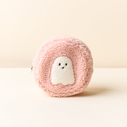Fuzzy Teddy Pouch Ghost