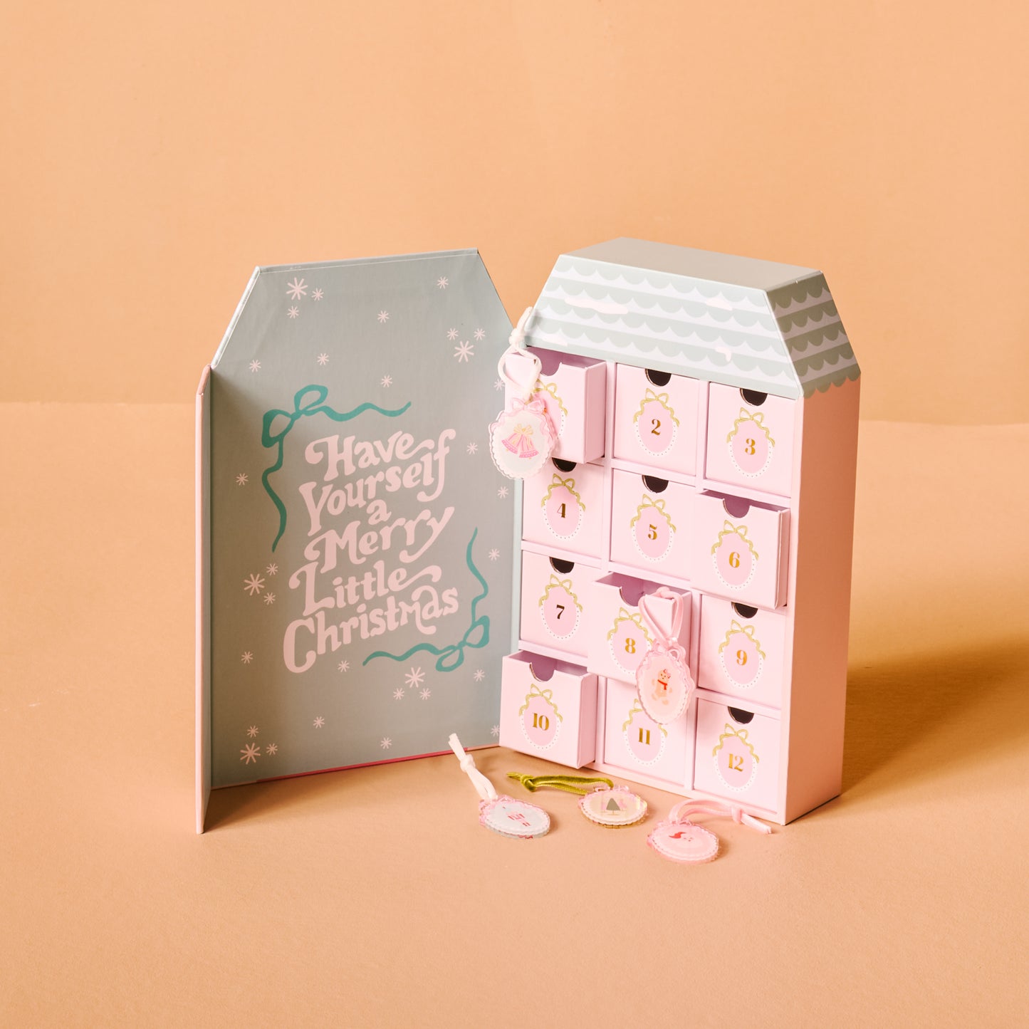 Coquette Holiday Advent Calendar & Mini Artificial Christmas Tree Bundle