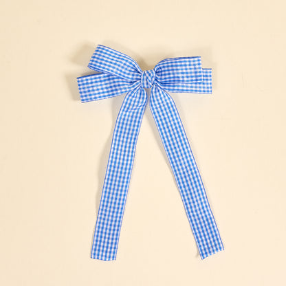 Double Take Hair Bow-Gingham