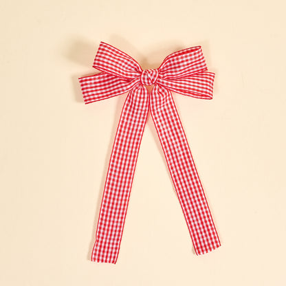 Double Take Hair Bow-Gingham