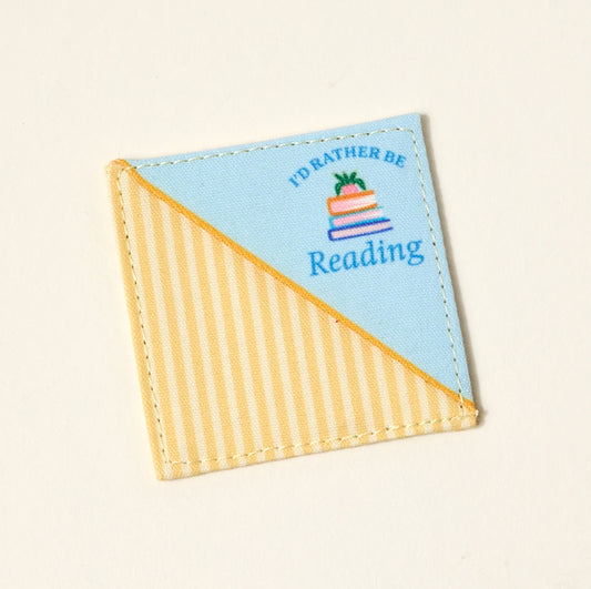 Corner Keeper Fabric Bookmark-I'd Rather Be Reeading