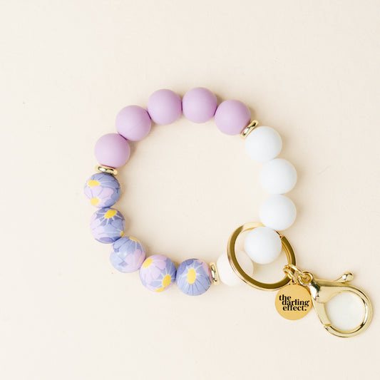 Hands-Free Keychain Wristlet-Lilac Bloom