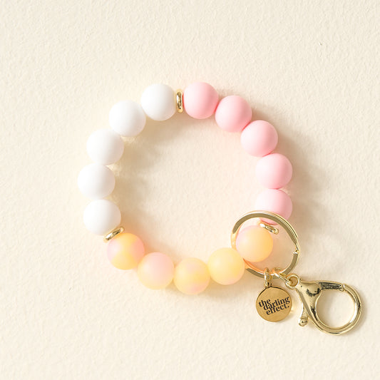Hands-Free Keychain Wristlet-Pink Lemonade