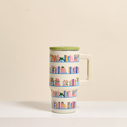 Flip Straw Tumbler-Book Shelfie