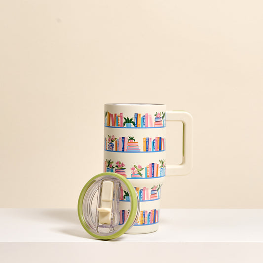 Flip Straw Tumbler-Book Shelfie