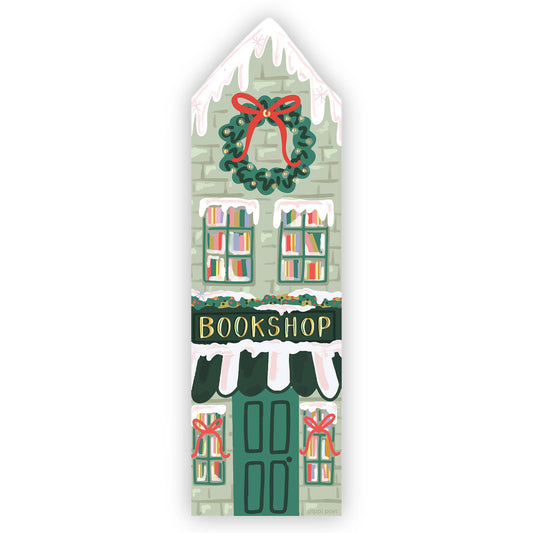 Pippi Post - Holiday Bookshop Christmas Transparent Bookmark