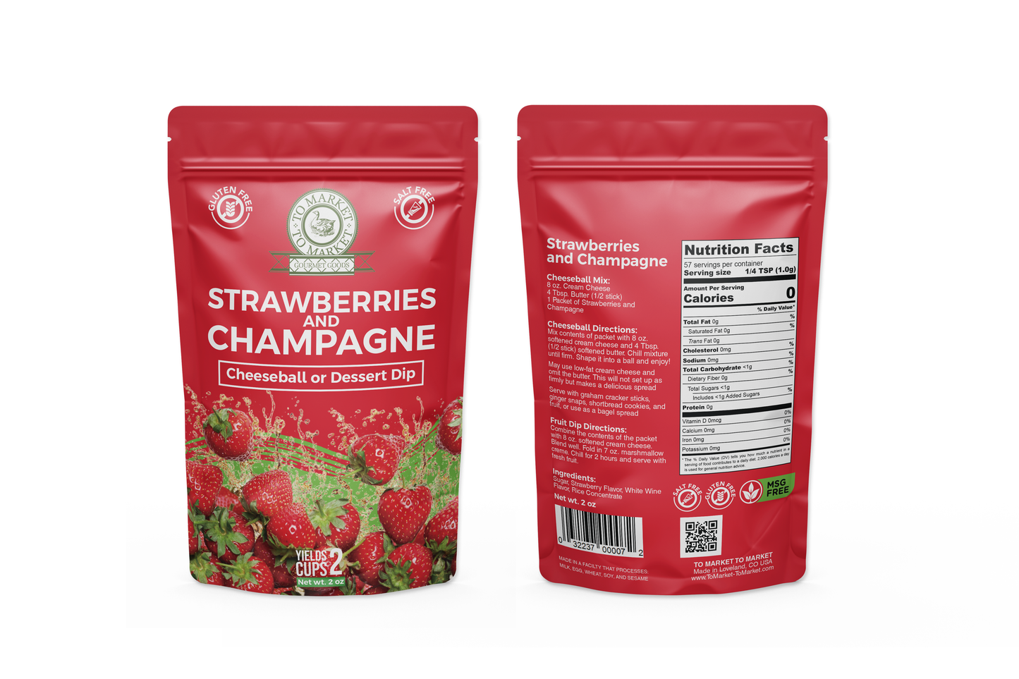 Strawberries and Champagne - Dip or Cheeseball