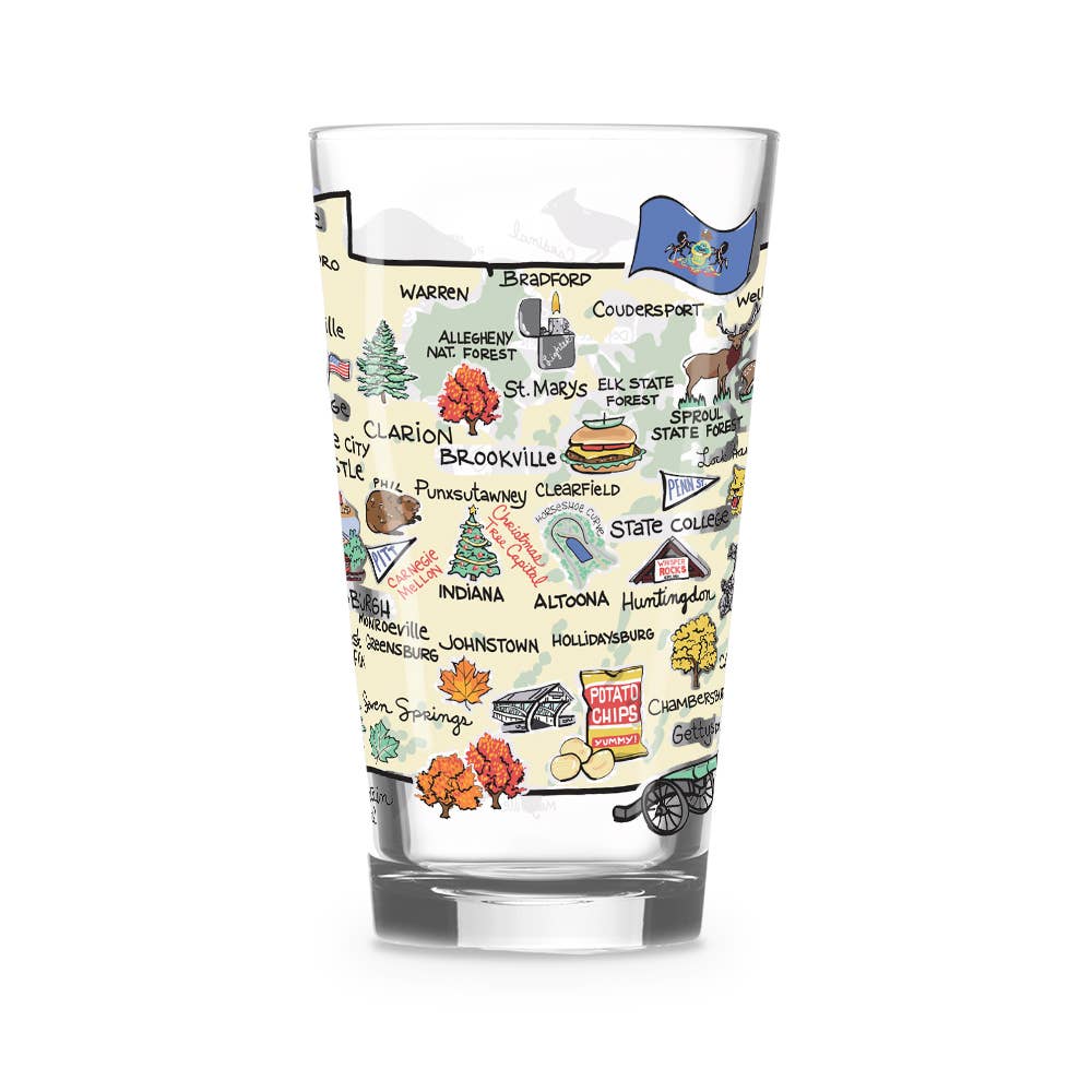 Pennsylvania 16oz Glass