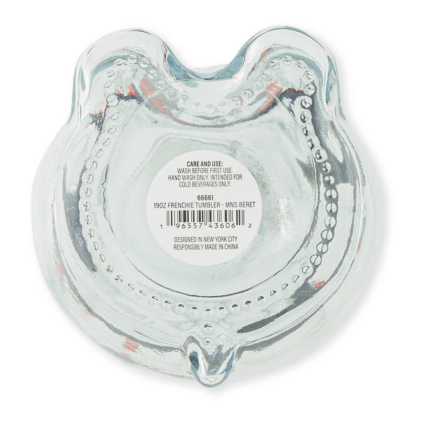 Glass Frenchie Tumbler with Silicone Beret