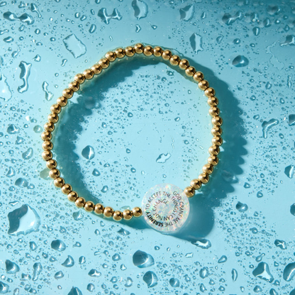 Holy Water Bracelet - HOLY WATER SERENITY PRAYER BRACELET: Crystal Pearl