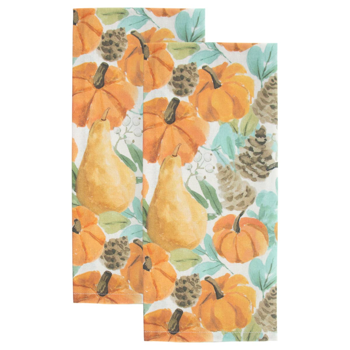 Harvest Cotton Tea Towels S/2 Fall
