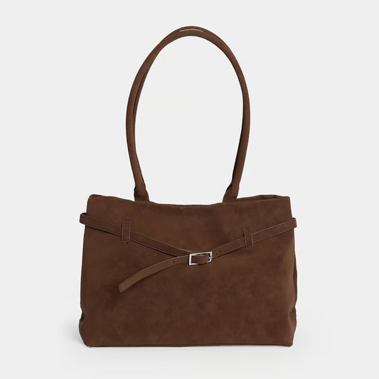 Herma Tote w/ Long Straps - Chocolate