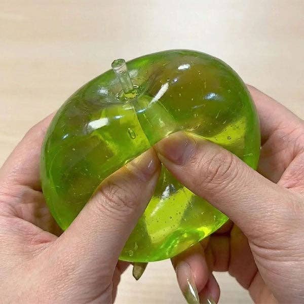 Showcase - Green Apple Sparkly Maltose Stress Ball Squishy Fidget Toy (1pc)