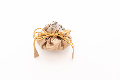 Travel Jewelry Bag Small- Taupe/Silver