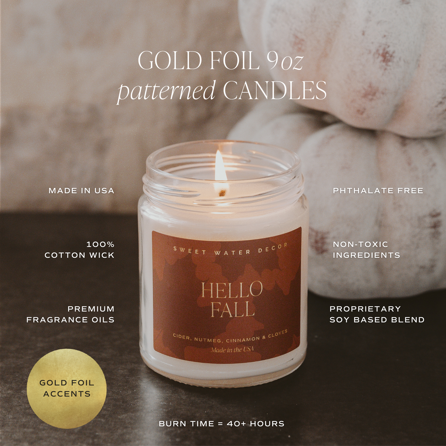 Spooky Season 9 oz Soy Candle - Halloween Decor and Gifts