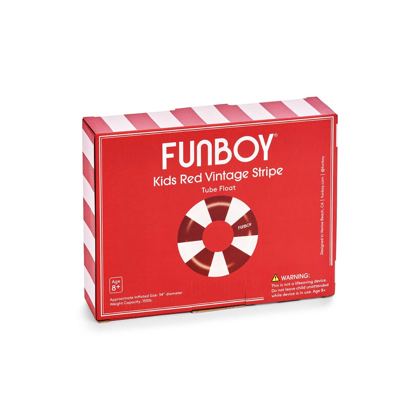 FUNBOY - Kids Vintage Tube Float - Red, 34"
