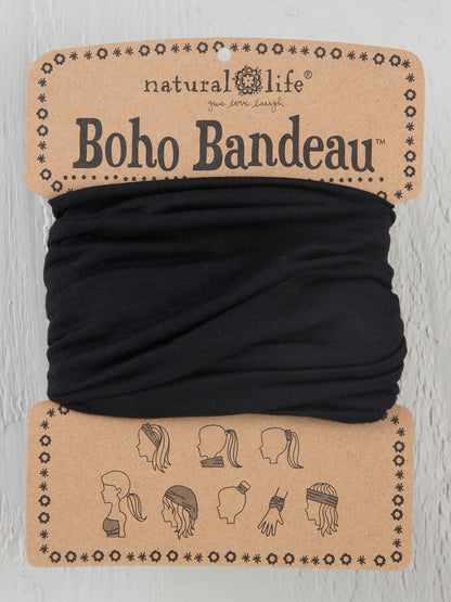 Boho Bandeau Solid Black