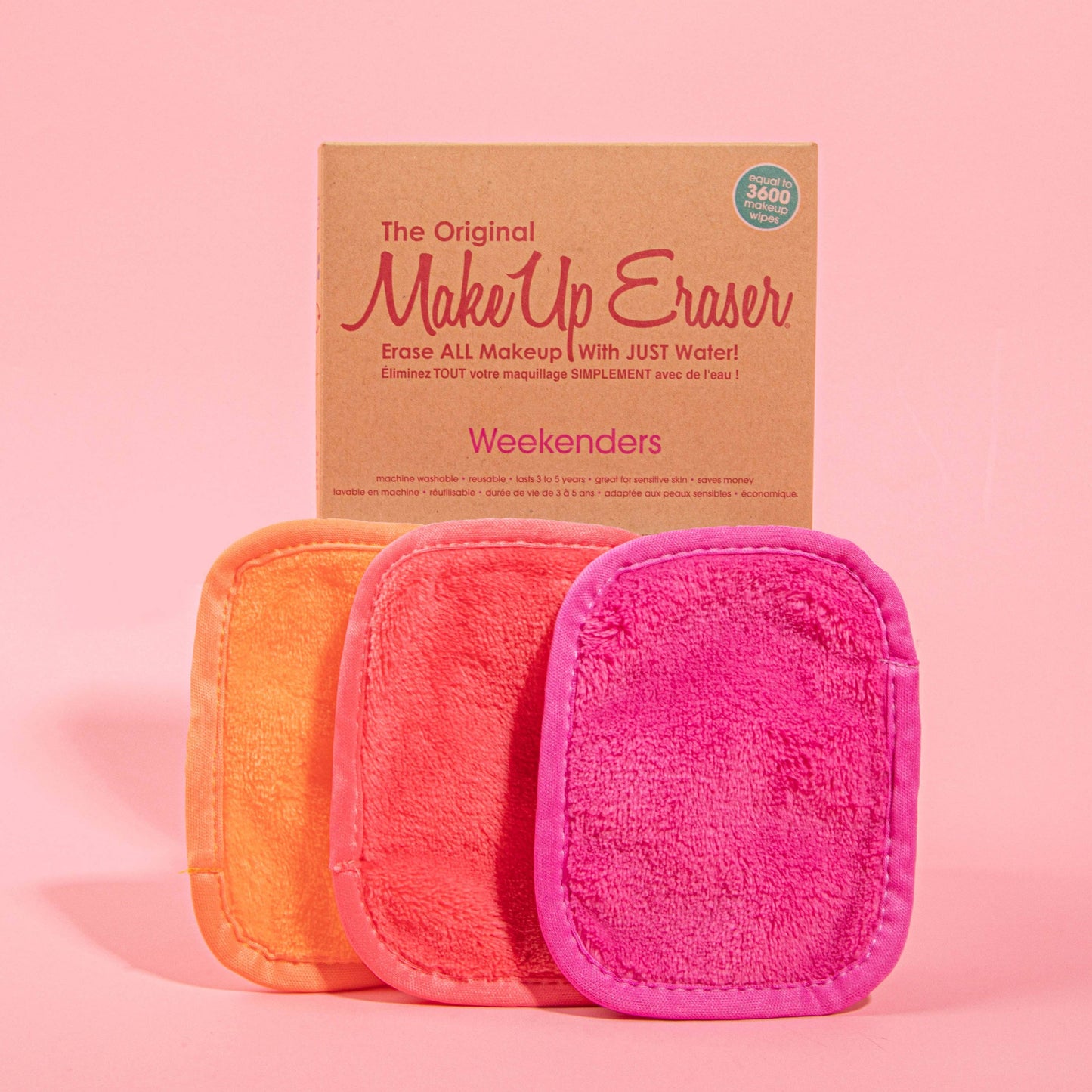 MakeUp Eraser - Weekenders Pink 3-Day Set