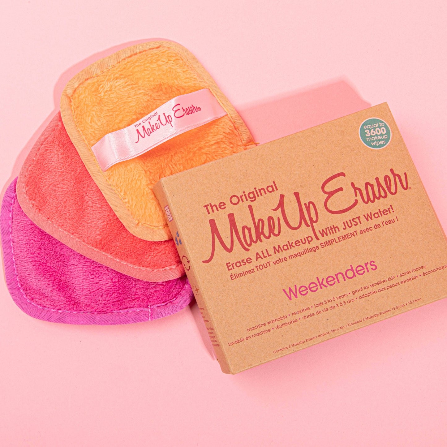 MakeUp Eraser - Weekenders Pink 3-Day Set
