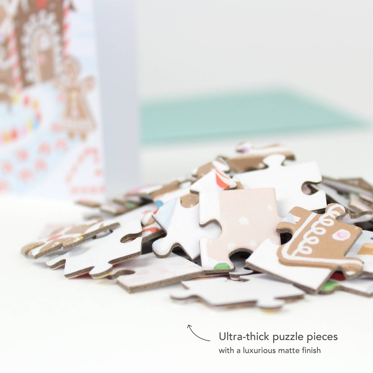 Inklings Paperie - Puzzle Greeting Card - Gingerbread House