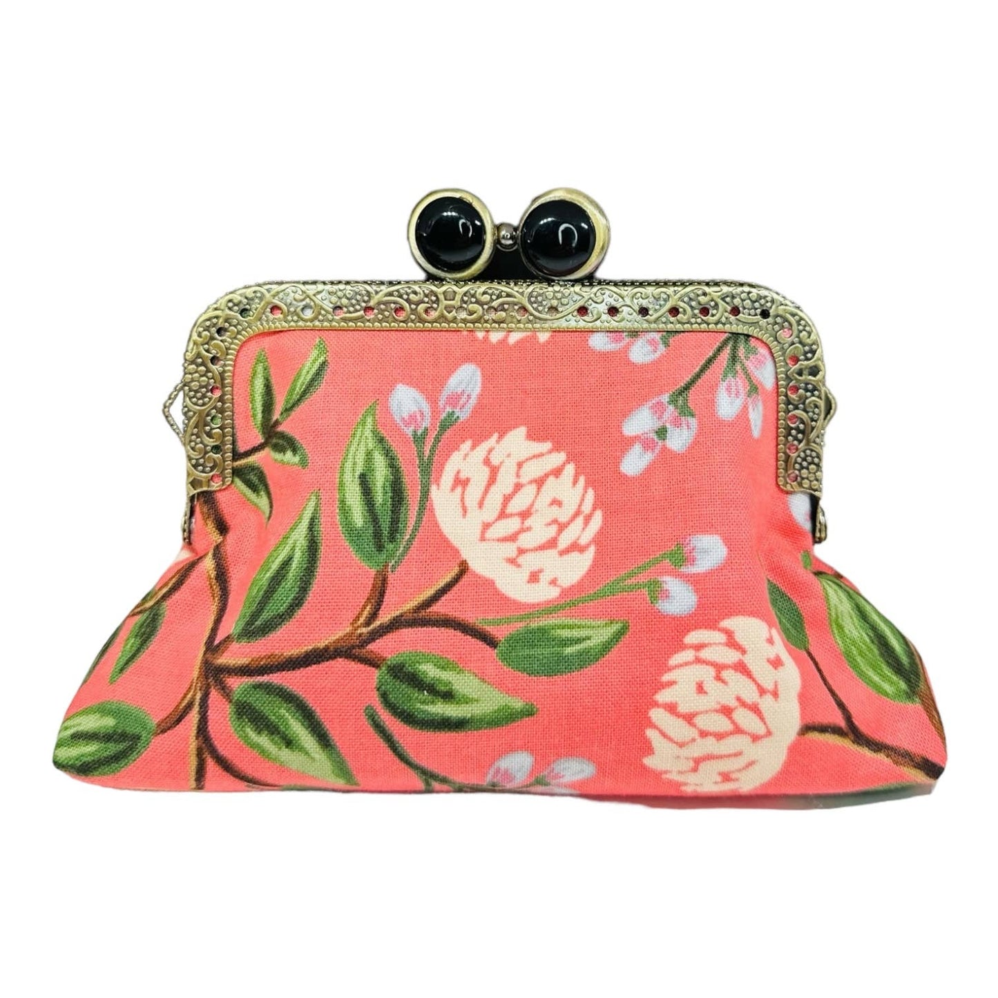 Kiki & Syds - Kiki & Syds ON THE GO Credit Card Clutch - PEONY Sorbet : Black