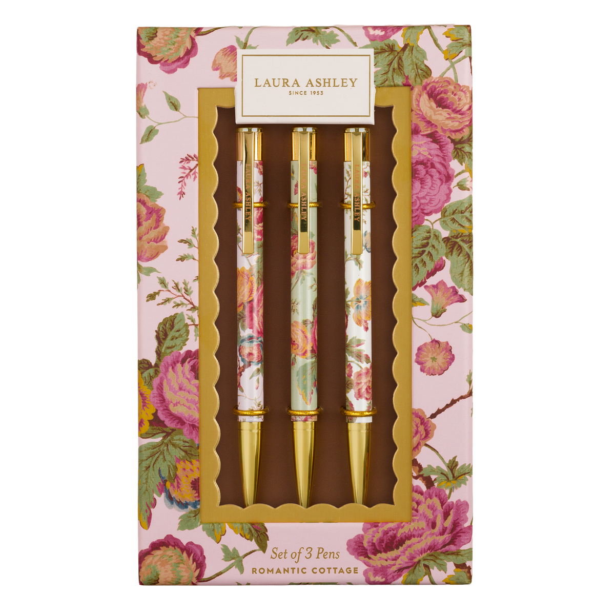 Laura Ashley Pen Set of 3 - Romantic Cottage