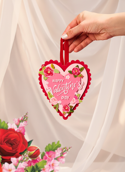 Mini Valentines Heart Card pop-up Greeting Card