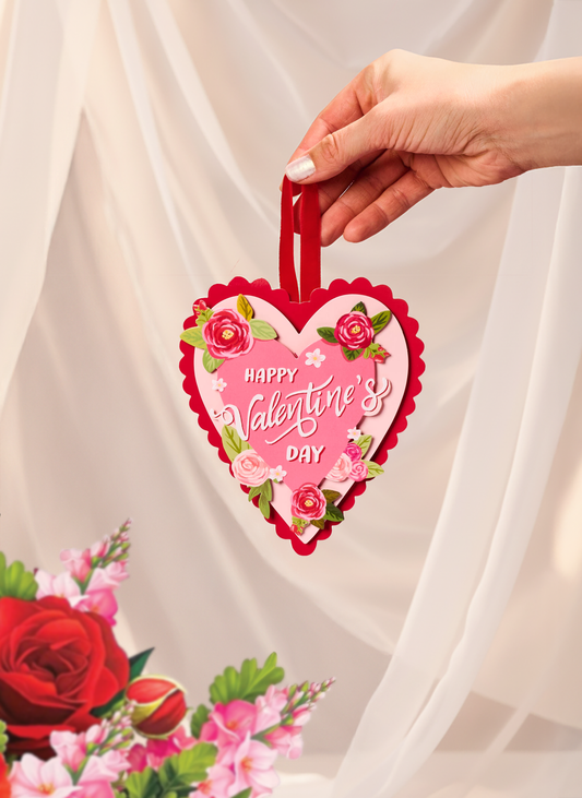 Mini Valentines Heart Card pop-up Greeting Card