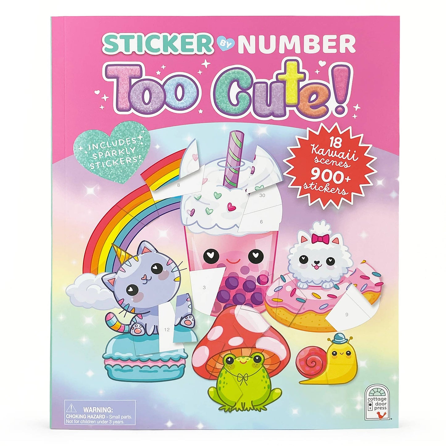 Cottage Door Press - Too Cute! Sticker by Number Activity Book