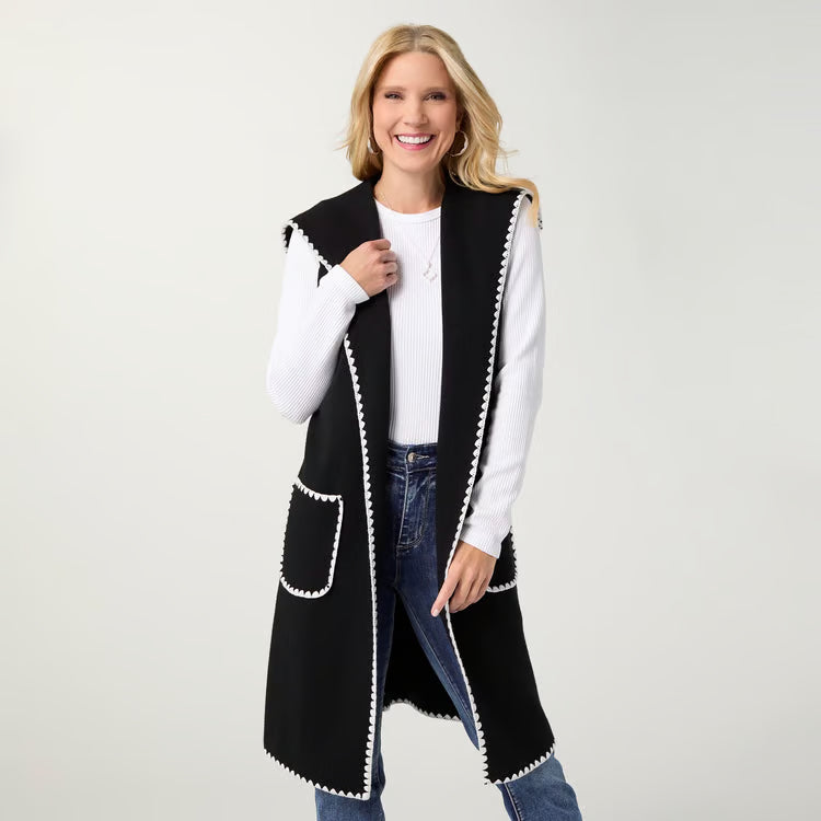 Heavenly Single Button Long Vest
