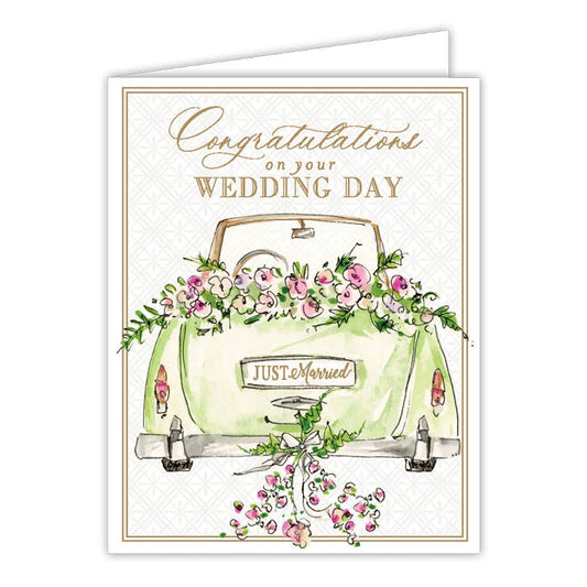 Congratulations on your Wedding Day Car Greeting Card