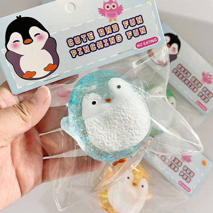 Maltose Gold Glitter Penguin Squeeze Toy-Random color
