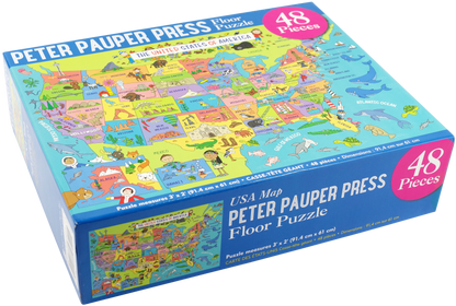 Peter Pauper Press - USA Map Kids' Floor Puzzle