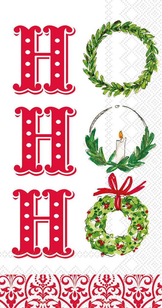 Boston International - Paper Guest Towels 16 count X-Mas Ho Ho Ho Christmas