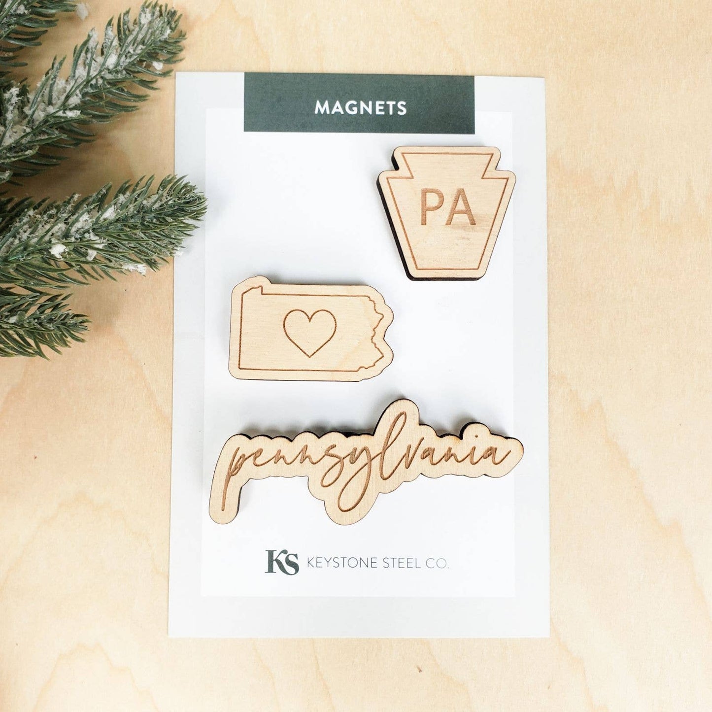 Keystone Steel Co. - Pennsylvania State Magnet Pack of 3