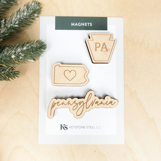 Keystone Steel Co. - Pennsylvania State Magnet Pack of 3