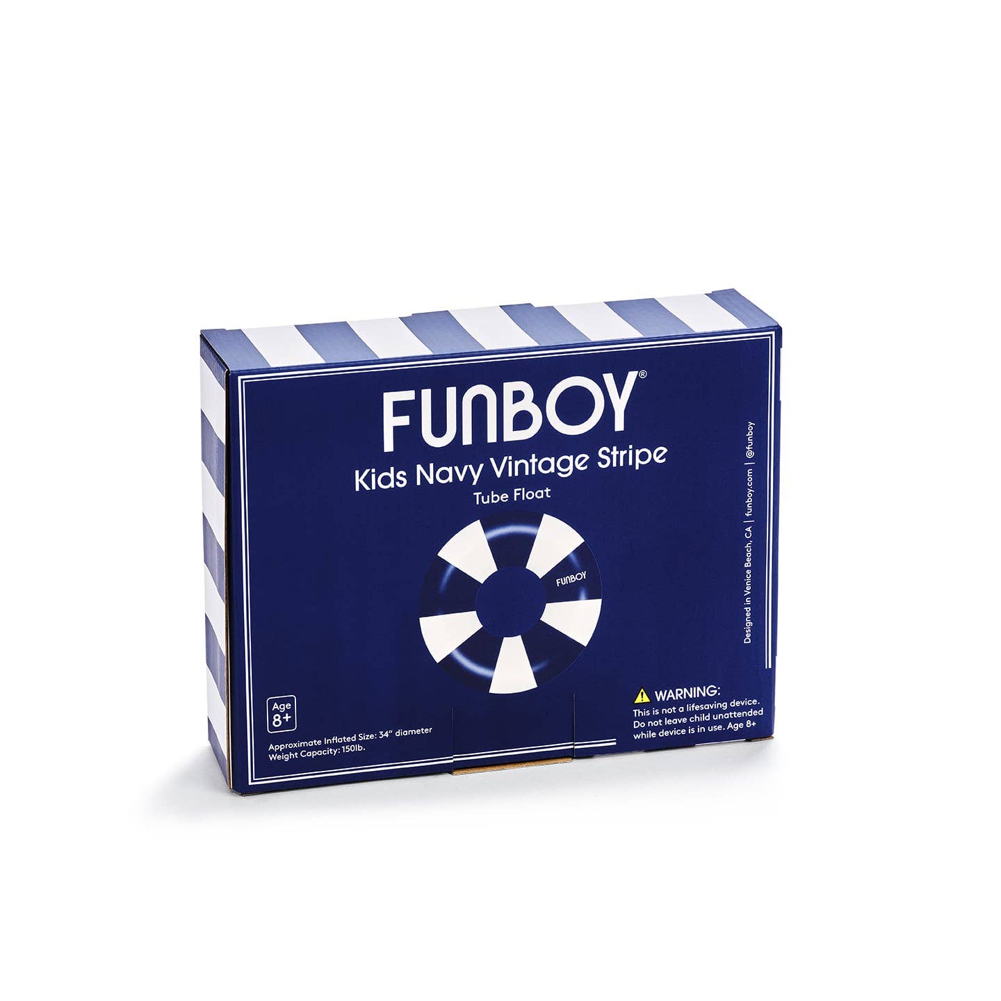 FUNBOY - Kids Vintage Tube Float - Navy, 34"