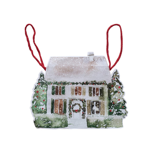 Printed Recycled Paper House Shaped Gift Bag, Multi Color