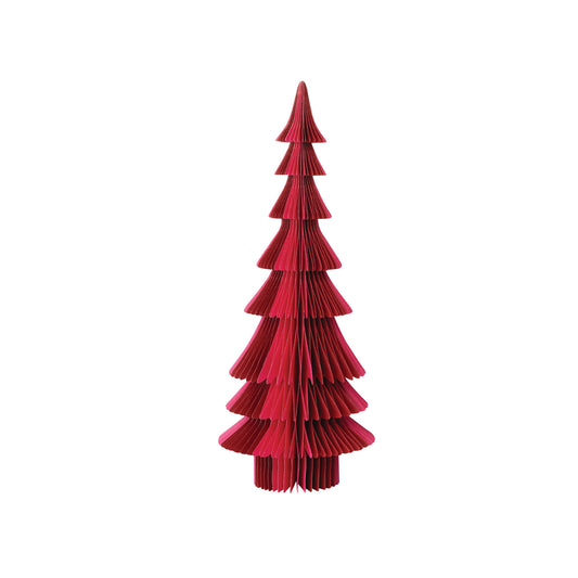 Handmade Recycled Paper Folding Honeycomb Tree, Pink & Red
