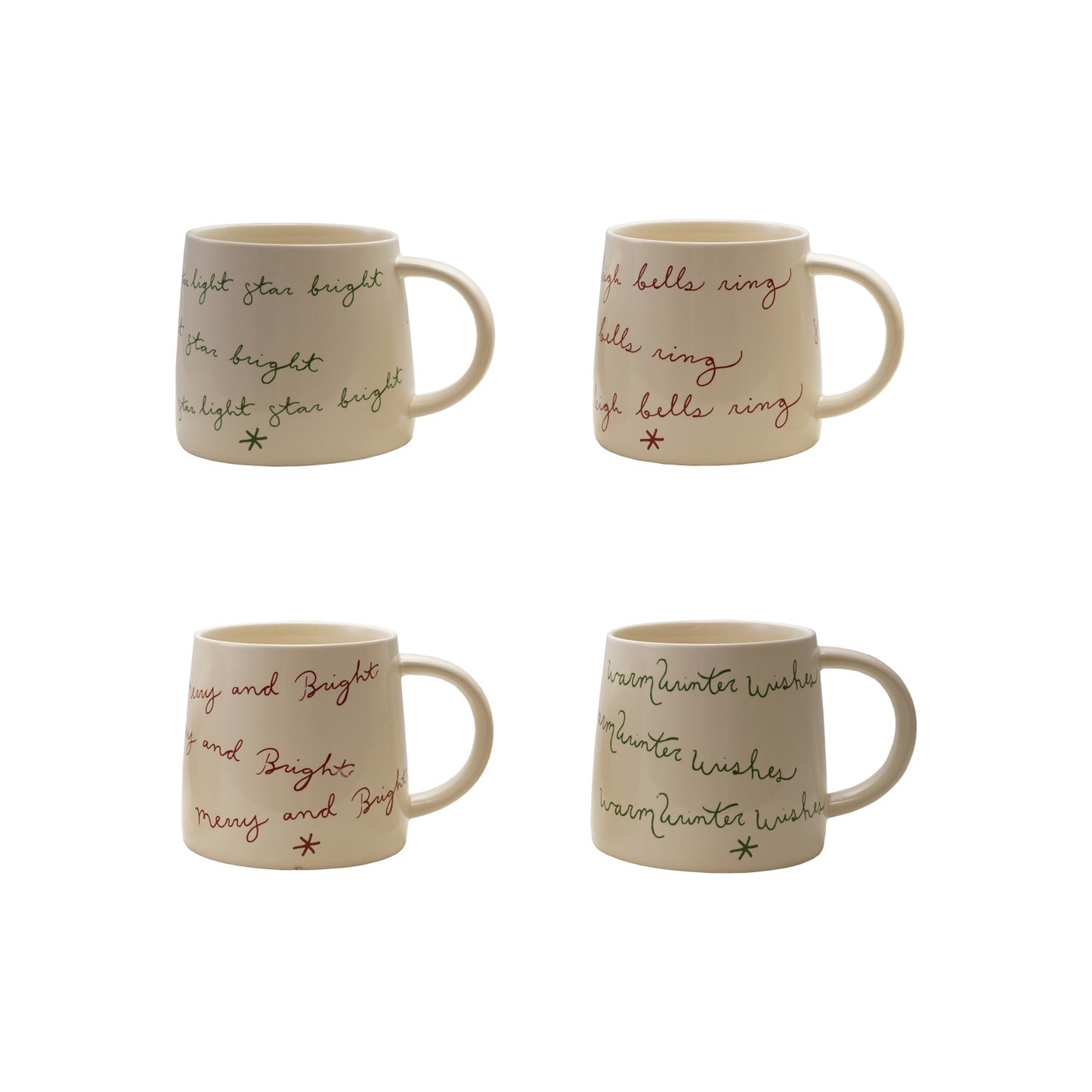 Stoneware Winter Wishes Ceramic Mugs