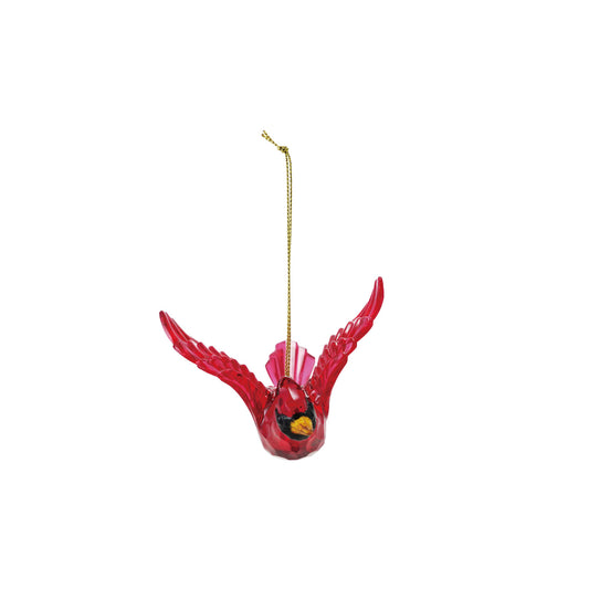 3"L x 2-1/4"W x 3"H Acrylic Flying Cardinal Ornament, Red