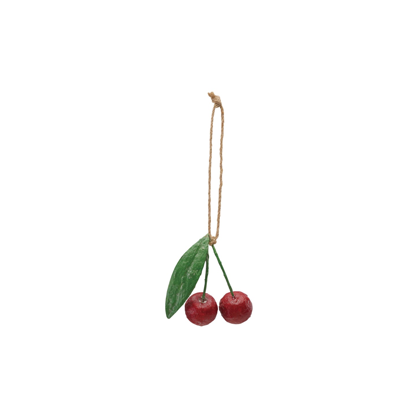 Paper Mache Cherry Ornament