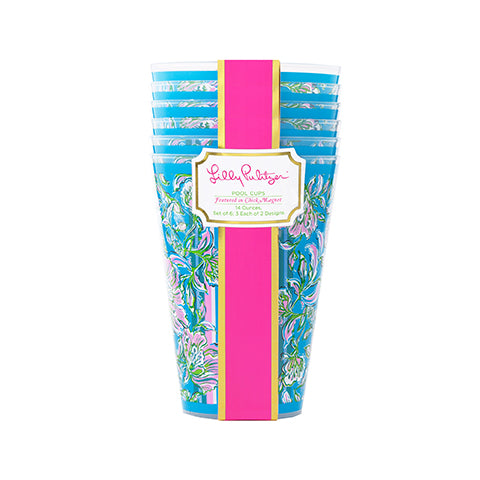 Summer Pool Cups by Lilly Pulitzer