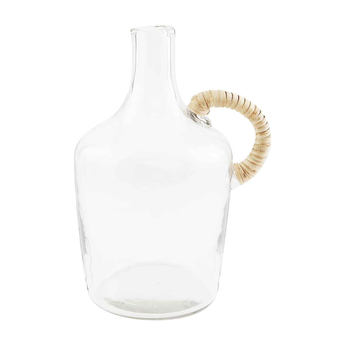 Glass jug with wrapped