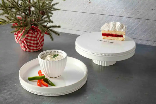 Reversible Chip and Dip Pedastal