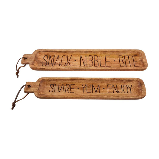 Mango wood Snack Boards, Set of 2.