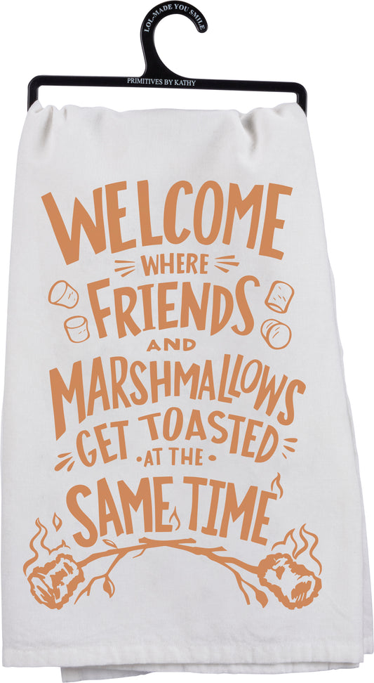 Marshmallows get Toasted Kitchen Towel