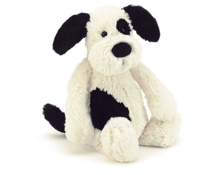 Medium Bashful Black and Cream Puppy