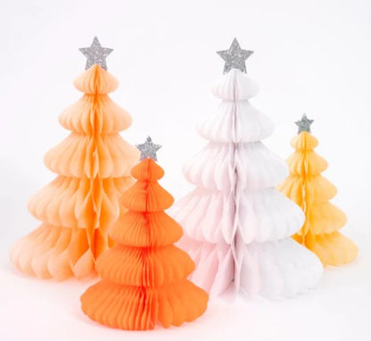 Rainbow Honeycomb Christmas Trees